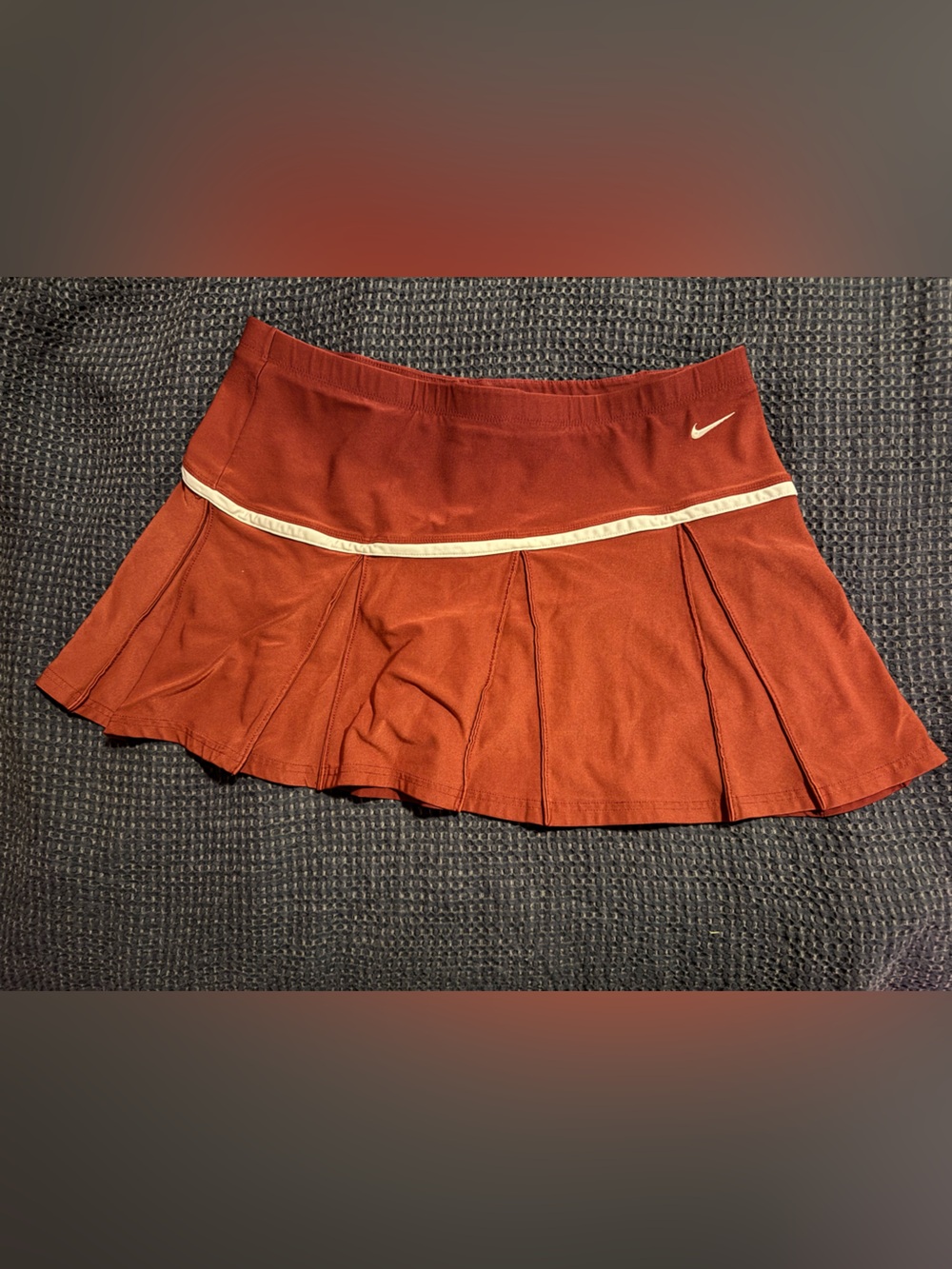 Nike Deep Red Tennis Skort with white Accent